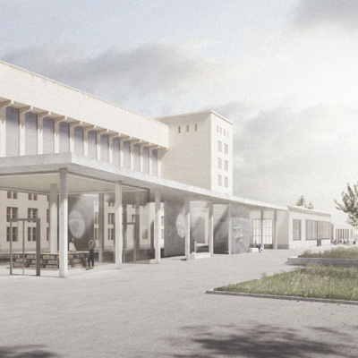 „Airport THF“: Studierende gestalten Entwürfe für Alte Fahrzeughalle am THF TOWER