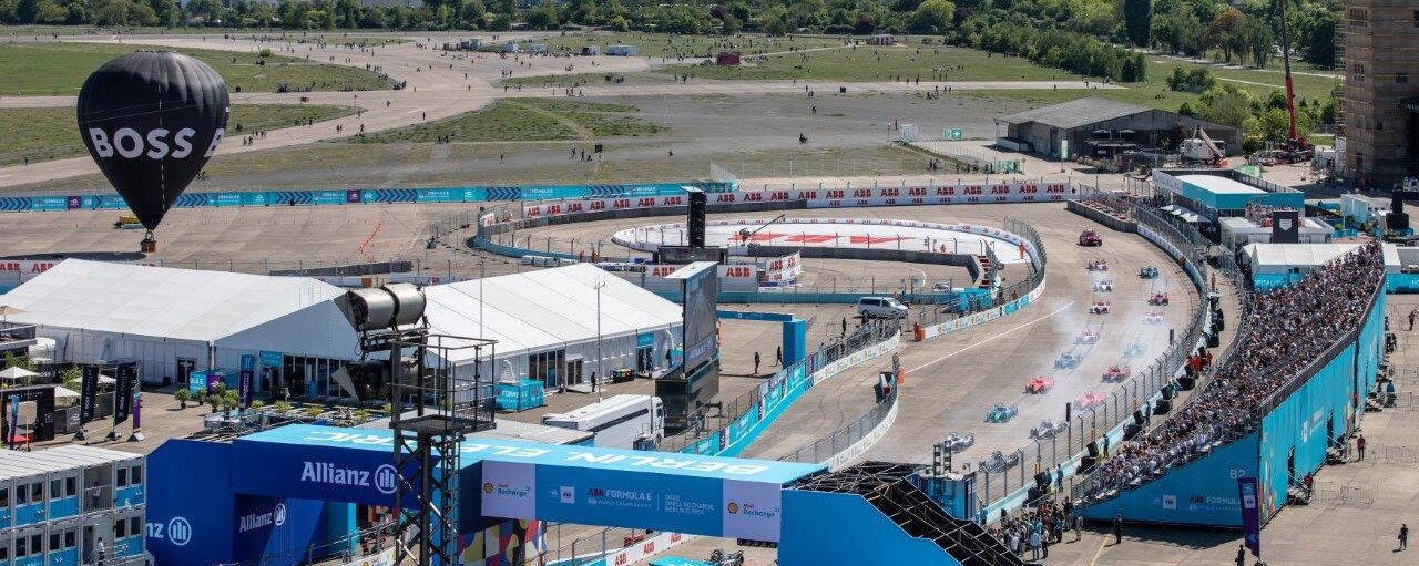 Autorennstrecke Luftaufnahme