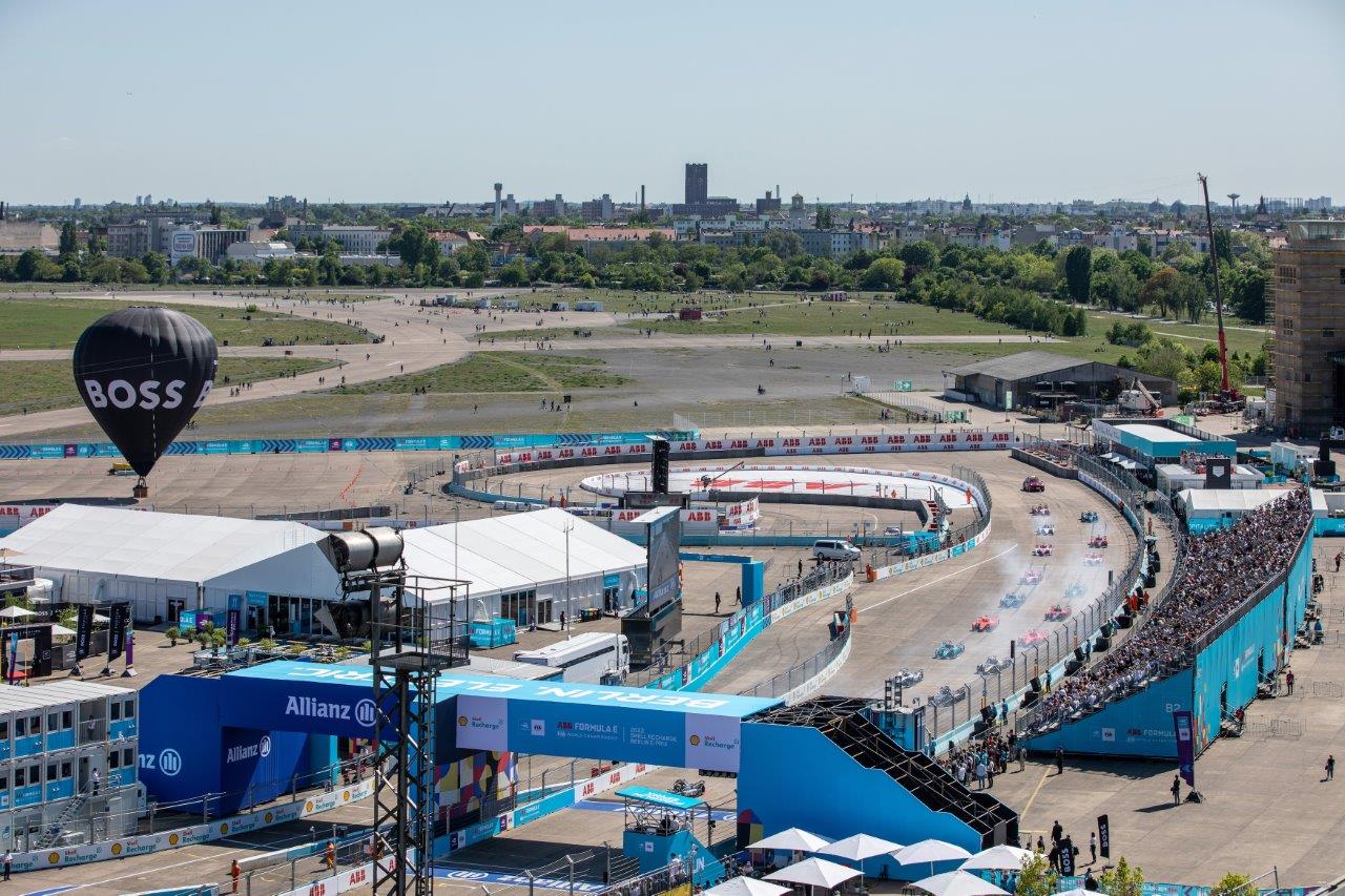 Autorennstrecke Luftaufnahme